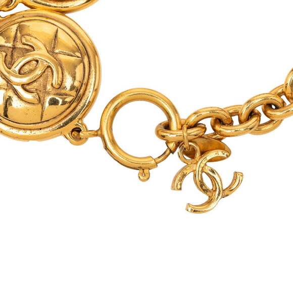 CHANEL Gold Logo Charm Bracelet - Picture 5 of 6